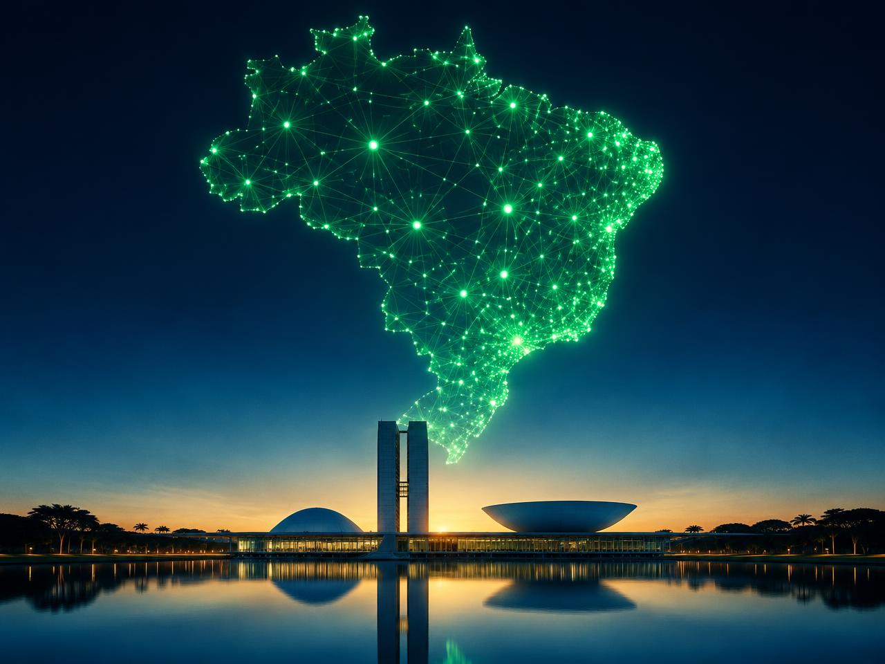 Mapa do Brasil conectado